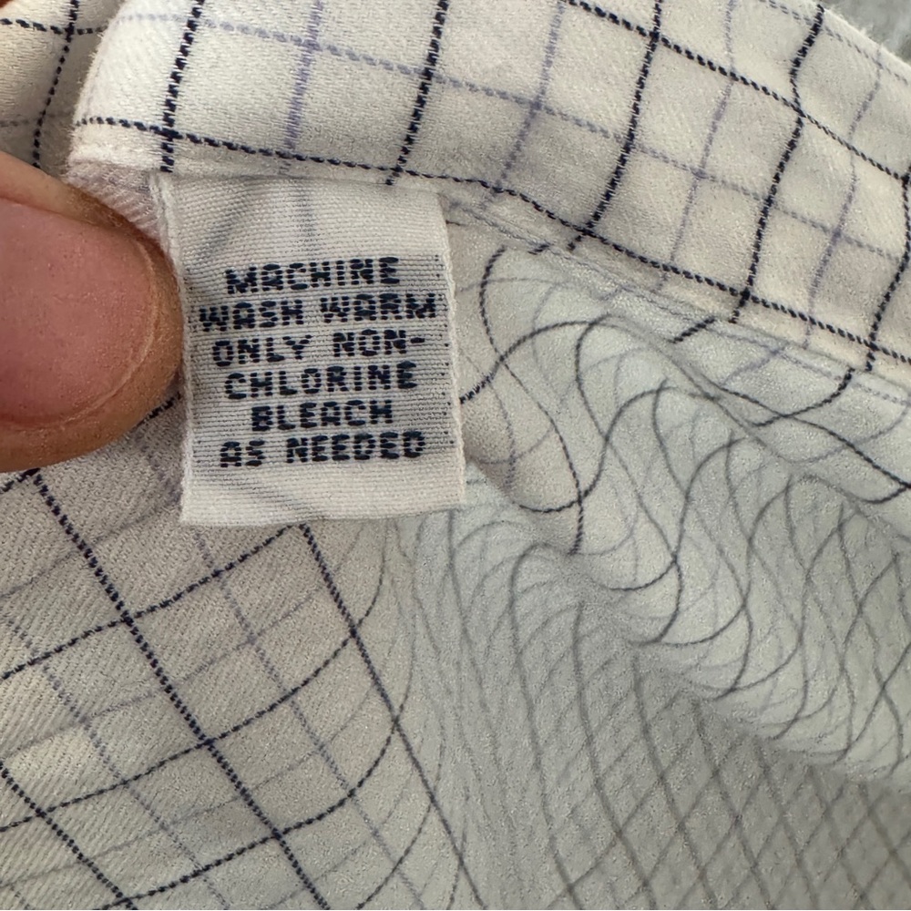 Ralph Lauren Men's Shirt Size XL White Grey Checkered Gold Button Down Sport EUC - Picture 8 of 8